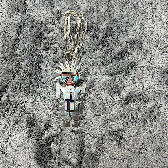 Native American Sterling Kachina Pendant - Picture 7 of 8